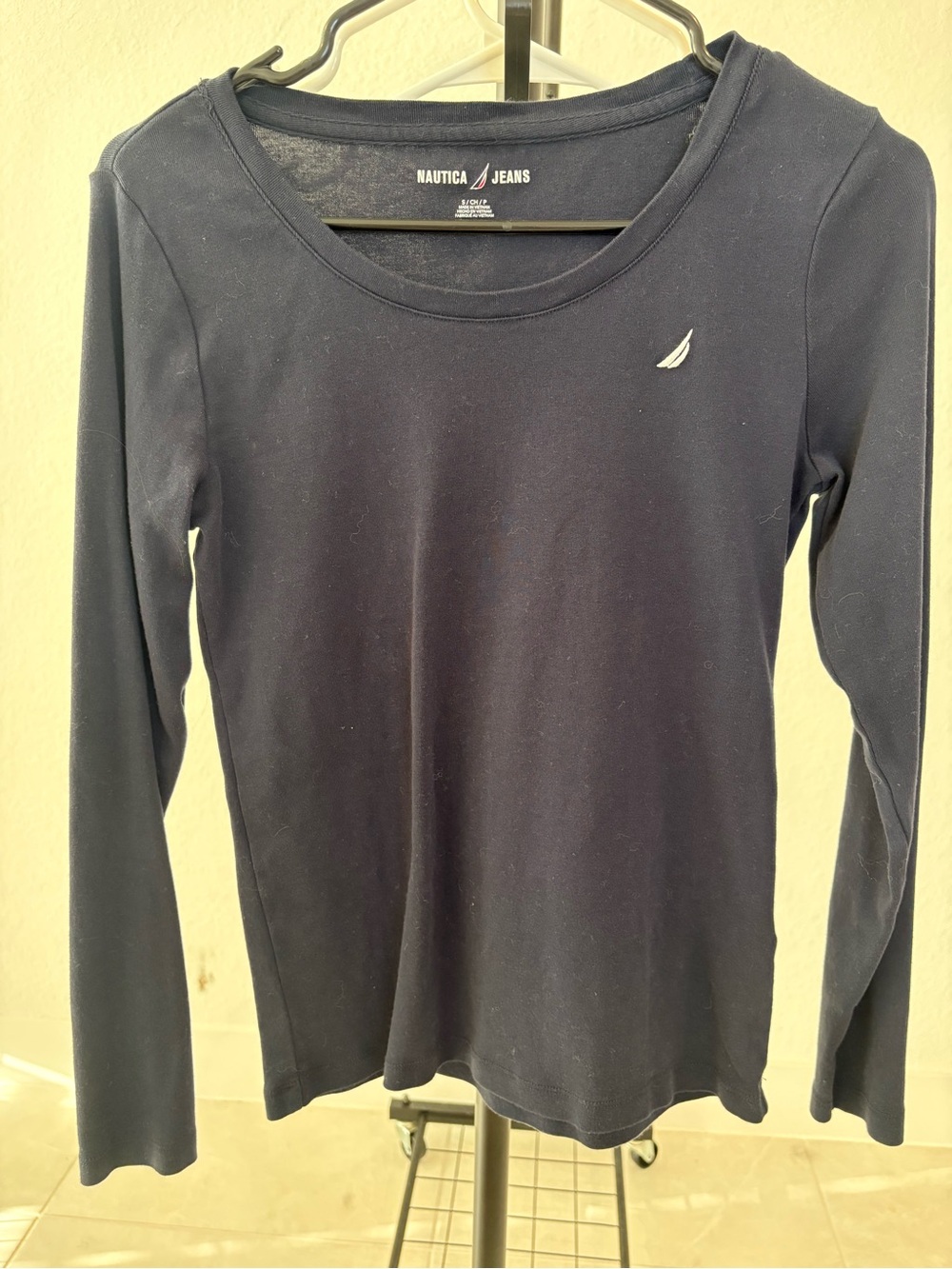 Nautica Bundle or 2 Navy Long-Sleeve Crewneck with Sail Logo